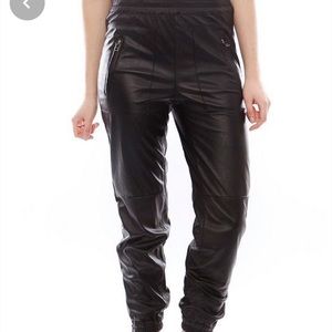BlankNYC vegan leather zipper joggers size 29